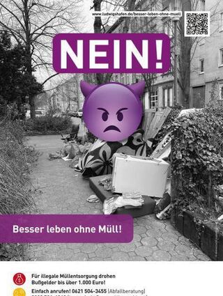 So sehen die Plakate für die Kampagne "Besser leben ohne Müll" aus.