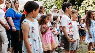 Kinder und Eltern genossen das Sommerfest der Kita Musica der Arbeiterwohlfahrt.