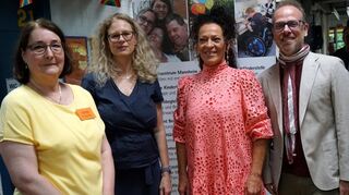 Petra Röder (von links), Heike Ackermann, Andrea Baroncioni und Dirk Grunert beim Festakt.