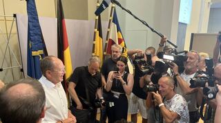 Christian Specht nach seiner Wahl am Sonntag im Stadthaus.