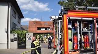 Feuerwehr im Einsatz in Eppelheim in der Seestraße.