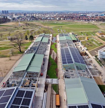 Die U-Halle kurz vor der Buga-Eröffnung. Nach der Gartenschau könnte der Komplex vielfältig genutzt werden.