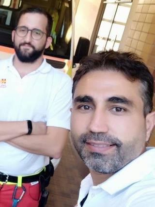 Projektinitiator Fatih Celikel (l.) mit dem neuen Kollegen Can Yesil.