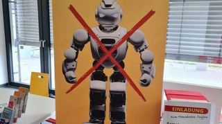 „Wir sind keine Roboter“ lautet das Motto der Verdi-Kampagne.