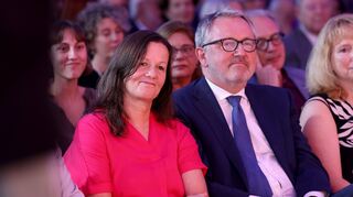 Mannheims scheidender Oberbürgermeister Peter Kurz mit Ehefrau Daniela.
