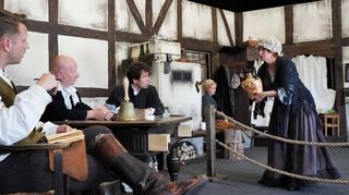 Lorsch, Probe Heppenheimer Festspiele, "Der zerbrochen Krug", 19.06.2023; Foto: Thomas Zelinger