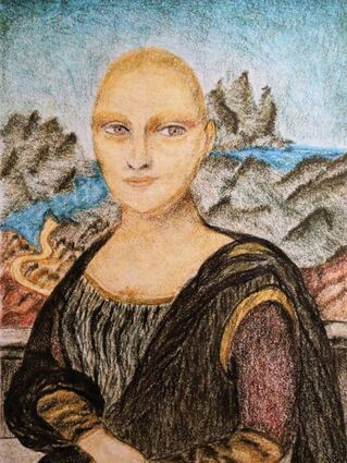 Ein Zeichen für Rebellion: Mona Lisa ohne Haare.