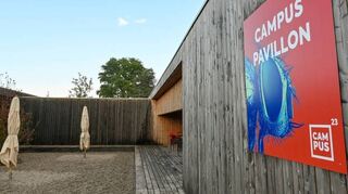 Ort vieler, aber nicht aller Kurse und Ferienangebote: der Campus Pavillon auf dem Spinelli-Gelände der Bundesgartenschau.