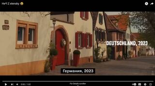 Deutschland 2023: Die erste Szene in dem Propaganda-Spot zeigt den Ortskern von Rhodt unter der Rietburg, auch bekannt für seine Sesselbahn.