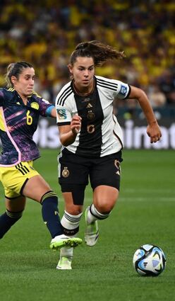 Lena Oberdorf ist vom Weiterkommen der DFB-Auswahl überzeugt.
