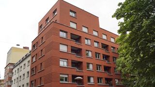 Das Wohnhaus Lameygarten mit seiner markanten Fassade ist ein Beispiel für qualitätvollen Wohnungsbau.
