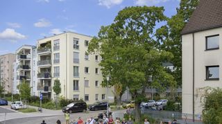 Von der Kaserne zum Wohngebiet: Wohnprojekte wie hier an der Rheinstraße sind Teil des neuen Quartiers.