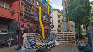 An dieser Baustelle in der Augartenstraße tut sich nicht viel.
