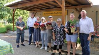 Die Jury und die Gewinner der Gaga 23 bei der Feier im Bürgergarten an der Kirchwaldstraße.