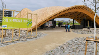 Der Pavillon steht direkt in Mannheims Frischluftschneise.