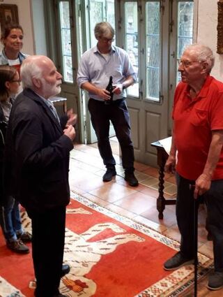 Peter Bausback (r.) bei der Präsentation vor Ort vor einem Jahr.