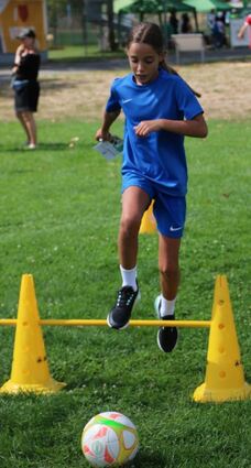Fußballübungen stehen erneut auf dem Programm.