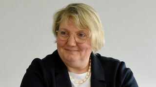 Die SPD-Politikerin beim Interview in Mannheim.