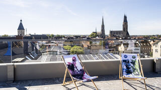Von oben hat man einen schönen Blick auf Speyer.