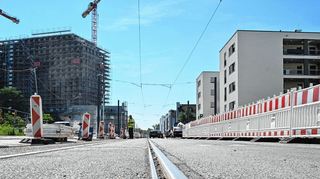 Mit der Linie 16 direkt nach Franklin: Künftig lässt sich der neue Stadtteil bequem mit der Straßenbahn erreichen.