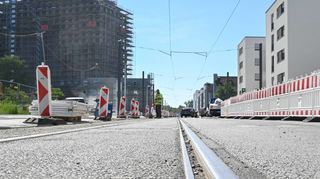 Mit der Linie 16 direkt nach Franklin: Künftig lässt sich der neue Stadtteil mit der Straßenbahn erreichen.