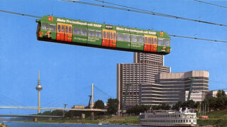 So schwebte er über den Neckar: der Aerobus 1975.