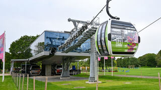 Die Umlenkstation auf der Freizeitwiese im Luisenpark.