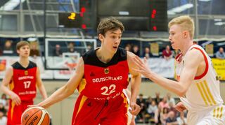 Franz Wagner im Spiel gegen Russland beim Albert-Schweitzer-Turnier 2018. Der heute 22-Jährige war beim WM-Triumph in Asien eine der Stützen der deutschen Basketball-Nationalmannschaft.