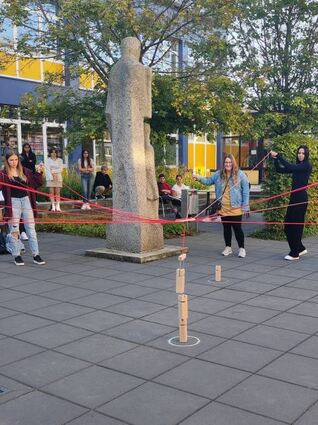 Geschicklichkeit war beim Spiel- und Sportfest gefragt.