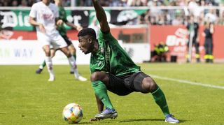 Der frühere Waldhof-Spieler Manfred Osei Kwadwo (hier im Trikot von Preußen Münster) spielt künftig für den VfR Mannheim.