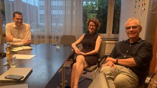 Die Führungsspitze der christlichen Krankenhäuser: Jens Nily (l.), Julia Fasen und Dieter Schilling beim „MM“-Interview.