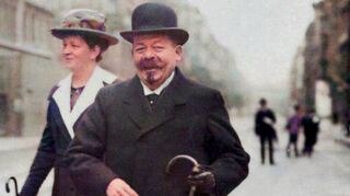 Ehepaar Ebert 1920 auf dem Weg zum Wahllokal.