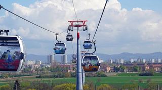 Buga Seilbahn zwischen Spinelli und Luisenpark