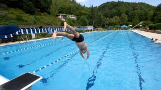 Das Waldschwimmbad in Schriesheim.