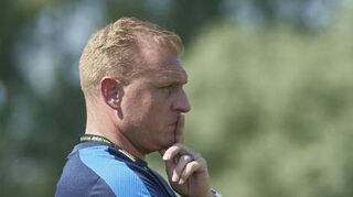Nachdenklicher Blick: NoWa-Trainer Jens Stark.