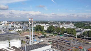 Das Gelände der Stadtwerke in Pfaffengrund: Hier wird die Fernwärme aus Mannheim schon jetzt zur Hälfte grün.