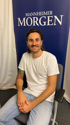 Im Podcaststudio: Nachtbürgermeister Robert Gaa.