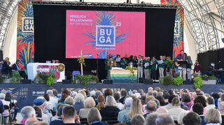 Erntedankgottesdienst und Konzert auf der Hauptbühne der Buga.