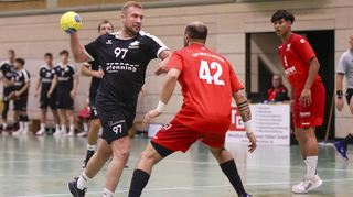 Philipp Badent überzeugte mit der SG Heddesheim beim 37:21 gegen Knittlingen.