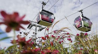 Besuchermagnet auf der Mannheimer Buga: die Seilbahn.