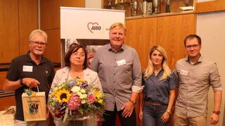 Peter Strickler (v.l.) und Jutta Schmiddem wurden von Andreas Häfele, Sahime Dirican und Sebastian Sax verabschiedet.