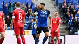 Einsatz fraglich: Der Ex-Waldhöfer Gerrit Gohlke im Trikot von Arminia Bielefeld.