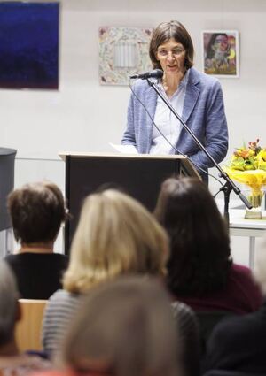 Christiane Bindseil bei der Lesung in der Kulturscheune.