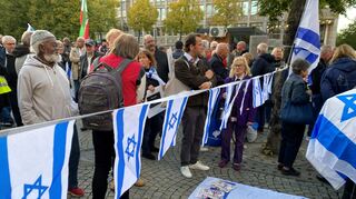 Kundgebung der Deutsch-Israelischen-Gesellschaft Rhein-Neckar/Mannheim (DIG) auf dem Mannheimer Paradeplatz