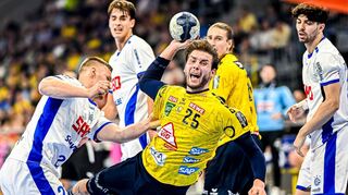 Olle Forsell Schefvert zeigte gegen Gummersbach wieder eine klar aufsteigende Tendenz.