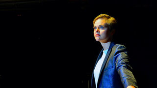 Regisseurin Friederike Drews im NTM Franklin zur Prmiere von "Don Quijote"nach Miguel de Cervantes.