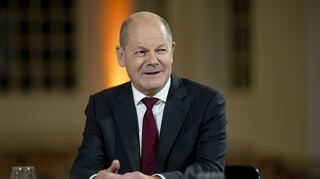 Bundeskanzler Olaf Scholz beim "MM"-Interview in Mannheim.