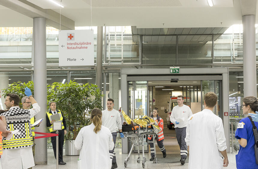 Die Großübung am Heidelberger Uniklinikum in Bildern