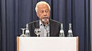 Abdulrazak Gurnah bei der Schillerrede in Marbach.