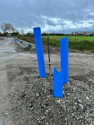 Die Wasserleitungen im neuen Gewerbegebiet Edingen sind bereits verlegt.